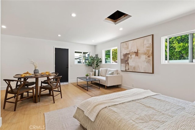 8840 Valjean Ave, North Hills, CA 91343 - bedroom featuring light wood-type flooring and recessed lighting