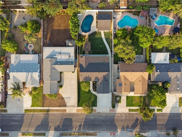 8840 Valjean Ave, North Hills, CA 91343 - aerial view of residential area featuring a pool area