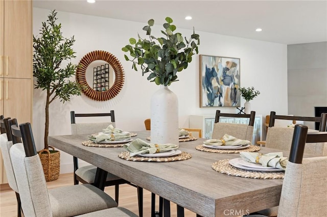 8840 Valjean Ave, North Hills, CA 91343 - dining space featuring light wood-style floors and recessed lighting