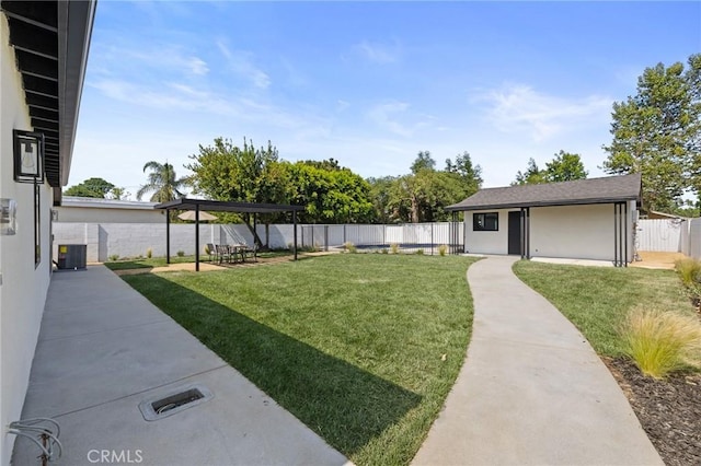 8840 Valjean Ave, North Hills, CA 91343 - fenced backyard with a patio