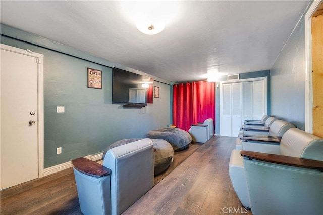 25389 Oak Glen Rd, Twin Peaks, CA 92391 - living area with wood finished floors