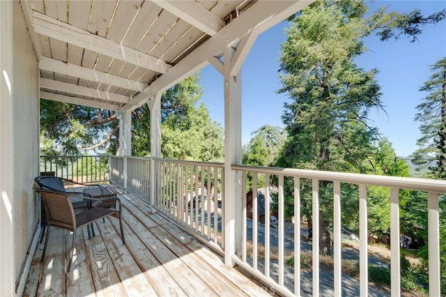 25389 Oak Glen Rd, Twin Peaks, CA 92391 - view of wooden deck