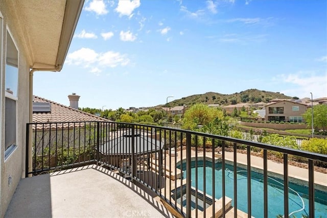 20342 Via Cellini, Porter Ranch, CA 91326 - balcony featuring view of pool and a mountain view