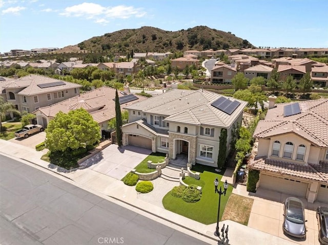 20342 Via Cellini, Porter Ranch, CA 91326 - aerial view of residential area featuring a mountain backdrop