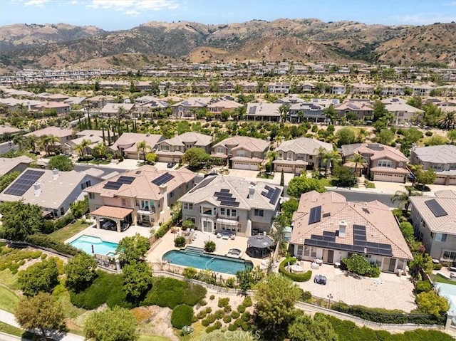 20342 Via Cellini, Porter Ranch, CA 91326 - aerial perspective of suburban area featuring a mountain backdrop