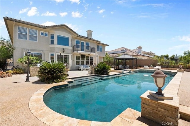 20342 Via Cellini, Porter Ranch, CA 91326 - view of pool with a gazebo and a patio area