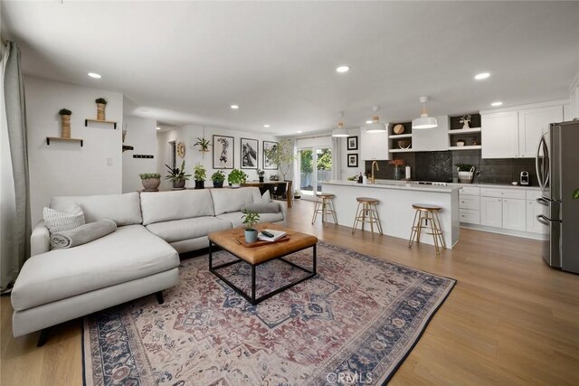 450 Pecan St, Arroyo Grande, CA 93420 - living area featuring recessed lighting and light wood finished floors