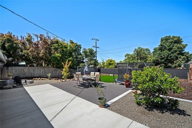 450 Pecan St, Arroyo Grande, CA 93420 - fenced backyard with outdoor dining area, a deck, and a patio