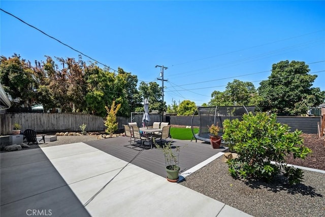 450 Pecan St, Arroyo Grande, CA 93420 - fenced backyard featuring outdoor dining area, a deck, and a patio