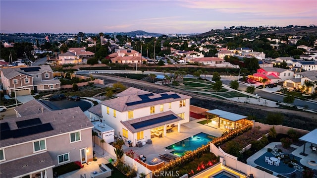 16671 Zest Ct, Riverside, CA 92503 - aerial view at dusk of a residential view