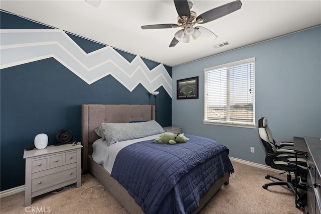16671 Zest Ct, Riverside, CA 92503 - carpeted bedroom featuring an office area and a ceiling fan