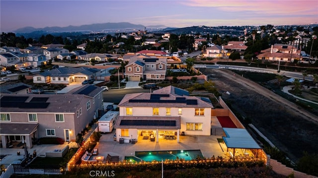 16671 Zest Ct, Riverside, CA 92503 - aerial perspective of suburban area featuring a mountainous background
