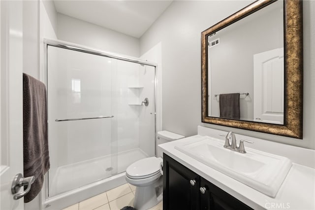 16671 Zest Ct, Riverside, CA 92503 - bathroom featuring vanity, a shower stall, and tile patterned flooring