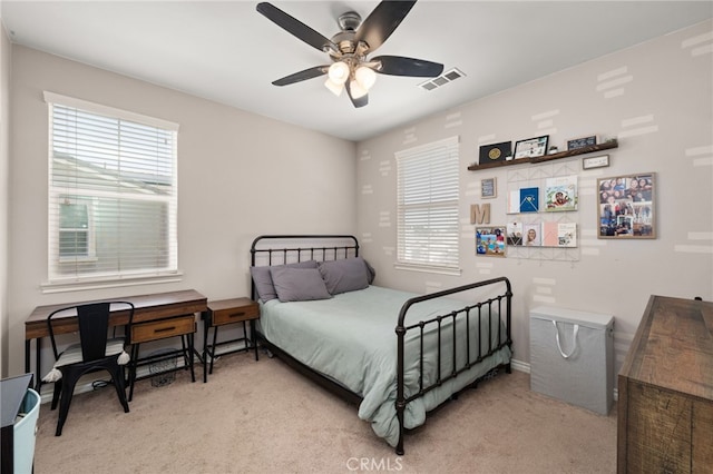 16671 Zest Ct, Riverside, CA 92503 - bedroom with light carpet and ceiling fan
