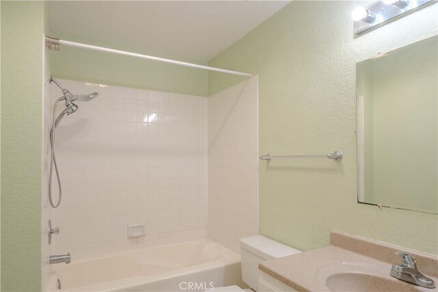 1430 Brett Pl Unit 12, San Pedro, CA 90732 - bathroom featuring shower / washtub combination, vanity, and a textured wall