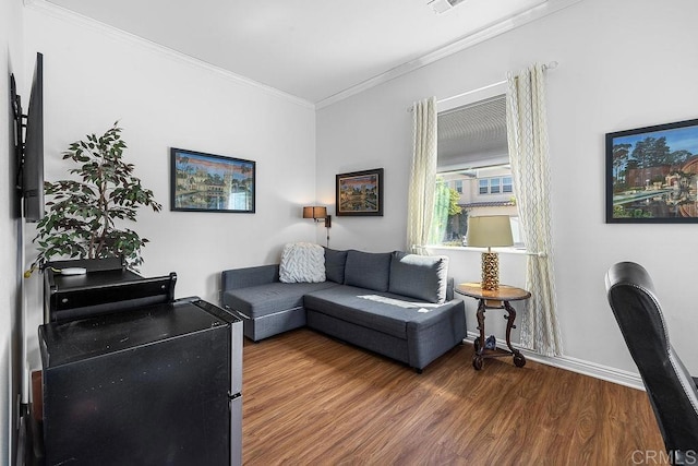 1837 Ashley Ave, Chula Vista, CA 91913 - living area featuring ornamental molding and wood finished floors