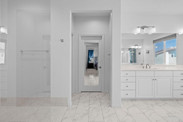 1837 Ashley Ave, Chula Vista, CA 91913 - full bathroom featuring marble finish flooring, vanity, and a shower