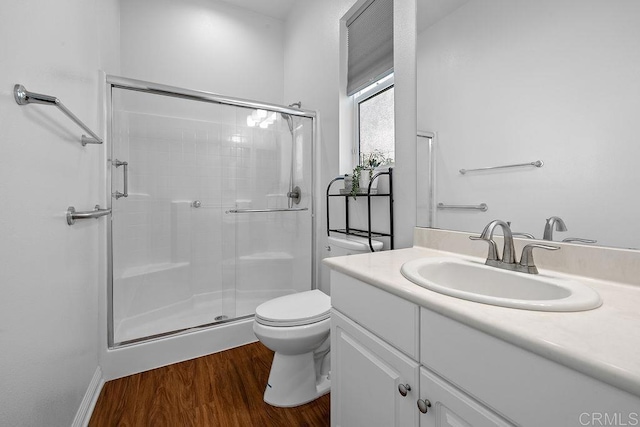 1837 Ashley Ave, Chula Vista, CA 91913 - full bathroom with a stall shower, vanity, and wood finished floors