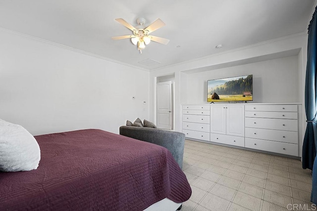 1837 Ashley Ave, Chula Vista, CA 91913 - bedroom with ornamental molding and ceiling fan