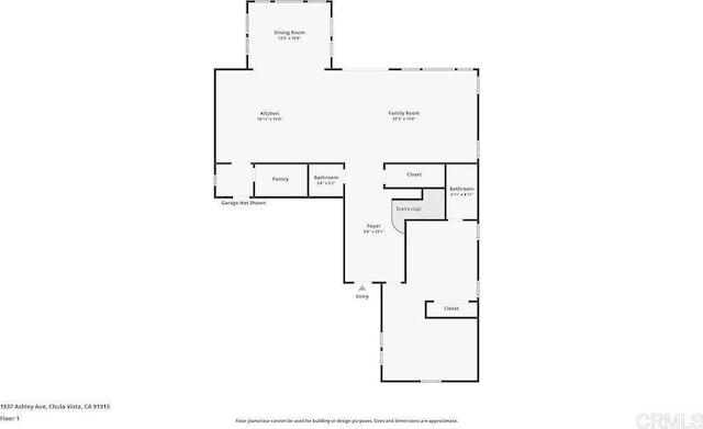 1837 Ashley Ave, Chula Vista, CA 91913 - view of property floor plan