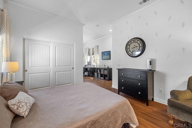 1837 Ashley Ave, Chula Vista, CA 91913 - bedroom with crown molding, wood finished floors, and a closet