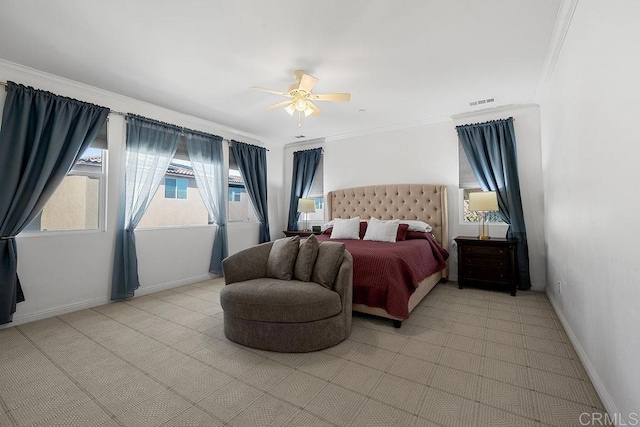 1837 Ashley Ave, Chula Vista, CA 91913 - bedroom with crown molding and a ceiling fan