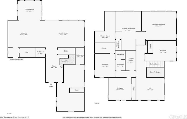 1837 Ashley Ave, Chula Vista, CA 91913 - view of property floor plan