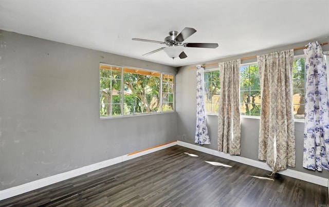 2045 W Clover Ave, Anaheim, CA 92801 - spare room featuring wood finished floors, plenty of natural light, and a ceiling fan