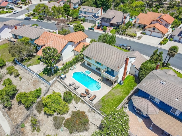 22074 Cedardale Dr, Diamond Bar, CA 91765 - aerial view of residential area featuring a pool