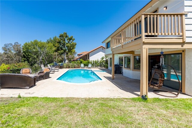 22074 Cedardale Dr, Diamond Bar, CA 91765 - view of pool with a patio and a lawn