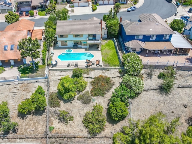 22074 Cedardale Dr, Diamond Bar, CA 91765 - aerial view of residential area with a pool area