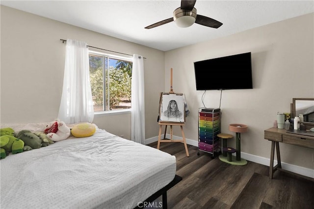 10325 Sheep Creek Rd, Phelan, CA 92371 - bedroom featuring wood finished floors and a ceiling fan