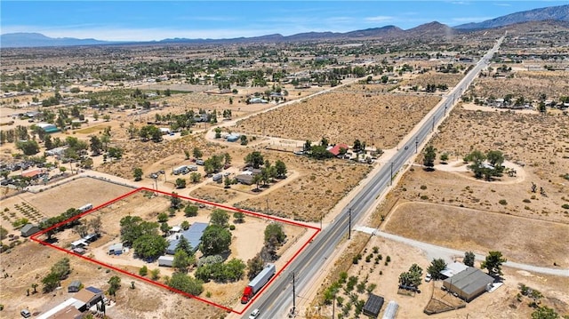 10325 Sheep Creek Rd, Phelan, CA 92371 - view of rural area with a mountain backdrop and property parcel outlined