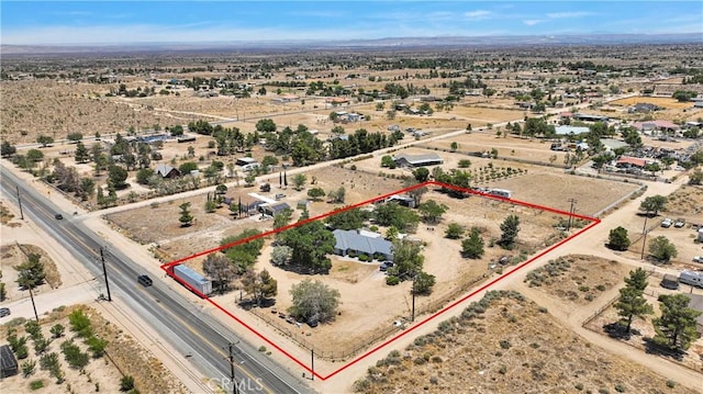 10325 Sheep Creek Rd, Phelan, CA 92371 - aerial view of sparsely populated area with property boundaries highlighted