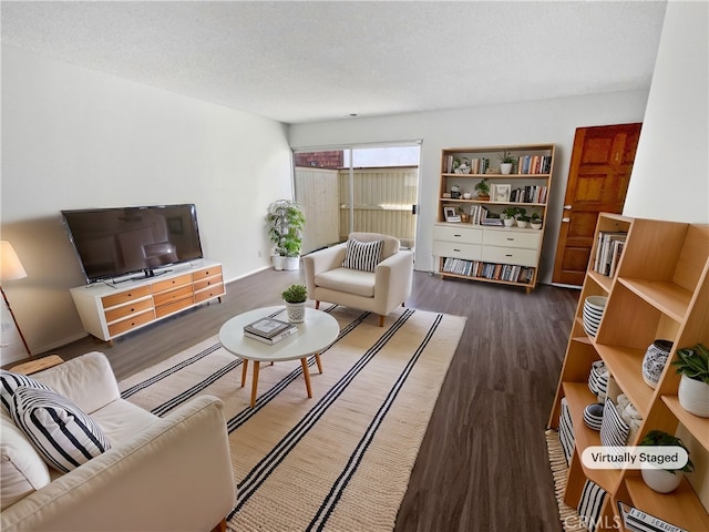 1815 W 145th St Unit 9, Gardena, CA 90249 - living area featuring wood finished floors and a textured ceiling