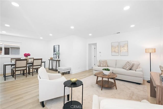 9554 Bickley Dr Unit 8, Huntington Beach, CA 92646 - living room featuring recessed lighting and light wood finished floors