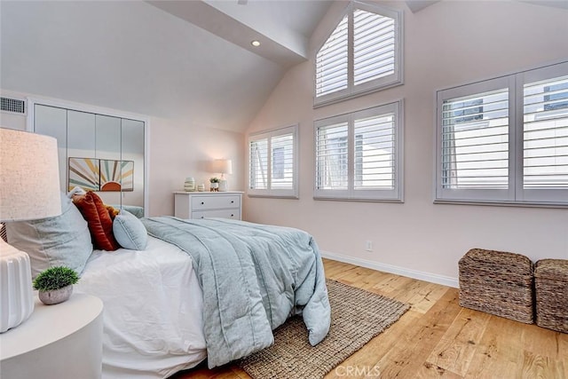 1310 Gates Ave, Manhattan Beach, CA 90266 - bedroom featuring lofted ceiling, wood finished floors, and recessed lighting