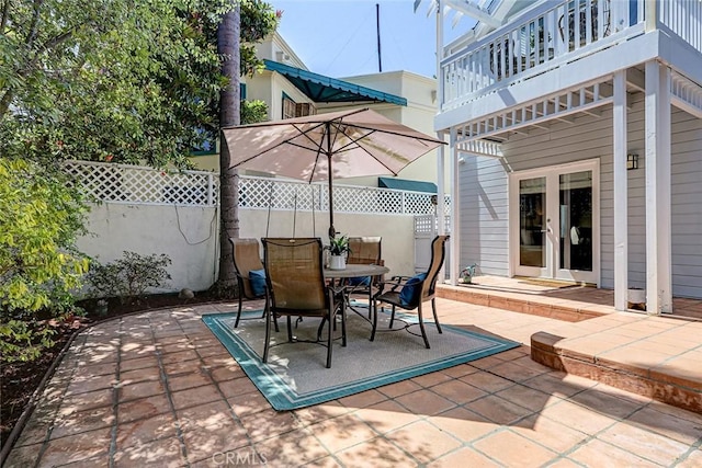 1310 Gates Ave, Manhattan Beach, CA 90266 - patio / terrace with outdoor dining area, a patio, and french doors
