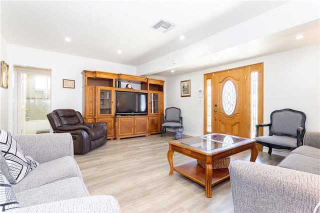 6843 Penfield Ave, Winnetka, CA 91306 - living area with recessed lighting and light wood finished floors