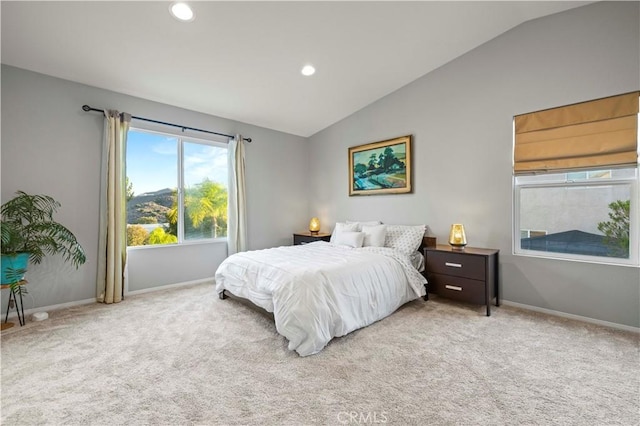 28238 Alton Way, Castaic, CA 91384 - carpeted bedroom featuring vaulted ceiling and recessed lighting