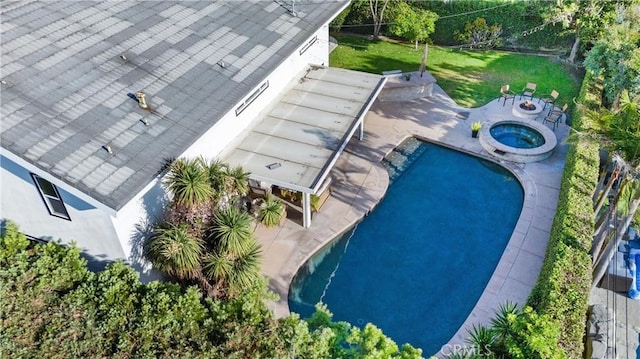 1780 N Mockingbird Pl, Orange, CA 92867 - aerial view of property and surrounding area with a pool