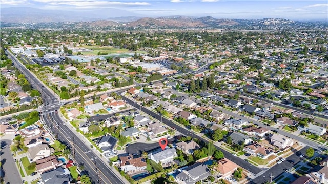 1780 N Mockingbird Pl, Orange, CA 92867 - aerial view of property's location with a mountainous background