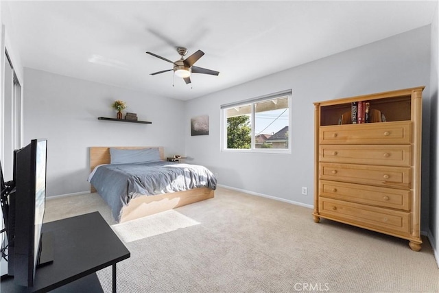 1780 N Mockingbird Pl, Orange, CA 92867 - bedroom with light carpet and a ceiling fan