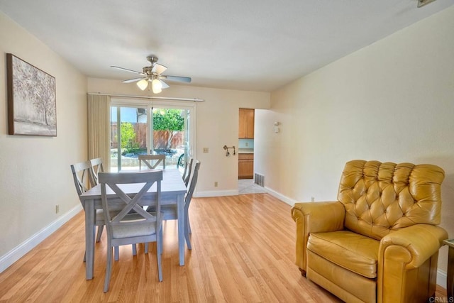 826 Laurelwood Ct, San Marcos, CA 92069 - dining room with light wood-style floors and ceiling fan