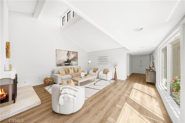 18701 Paseo Cortez, Irvine, CA 92603 - living area with wood finished floors and a multi sided fireplace