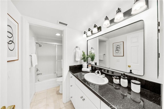 18701 Paseo Cortez, Irvine, CA 92603 - full bathroom featuring vanity, tub / shower combination, tile patterned floors, and recessed lighting