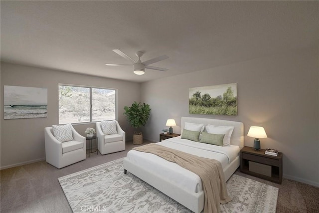27825 Beryl Rd, Barstow, CA 92311 - bedroom with carpet flooring and a ceiling fan