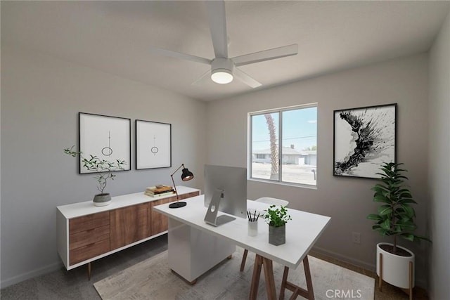 27825 Beryl Rd, Barstow, CA 92311 - office featuring ceiling fan and baseboards