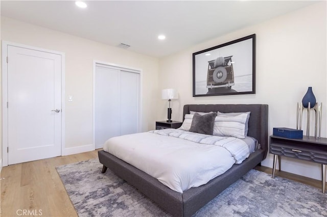 20611 Devonshire St, Chatsworth, CA 91311 - bedroom with wood finished floors, a closet, and recessed lighting