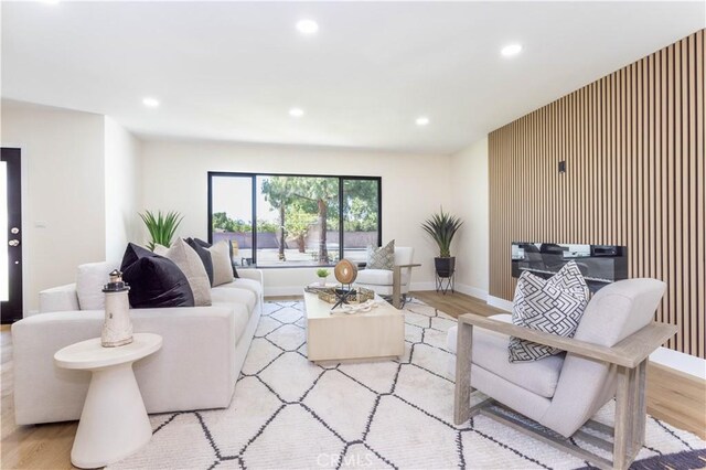 20611 Devonshire St, Chatsworth, CA 91311 - living room with recessed lighting and light wood finished floors